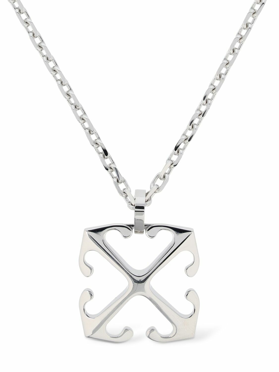 Photo: OFF-WHITE - Arrow Brass Pendant Necklace