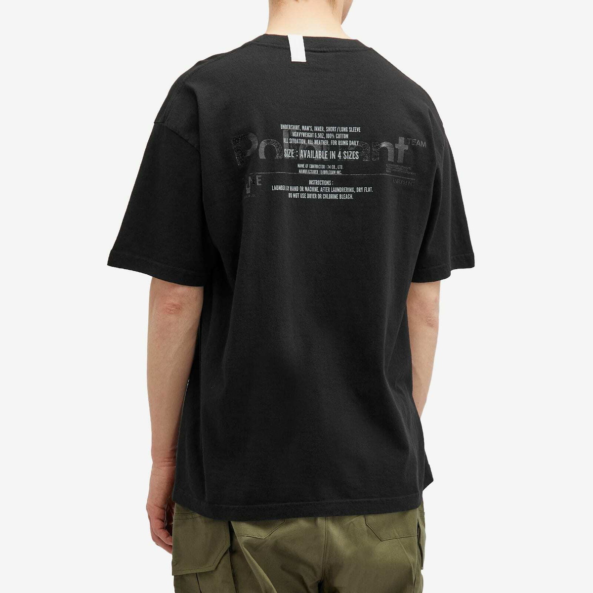 Poliquant Men's Mine Print T-Shirt in Black