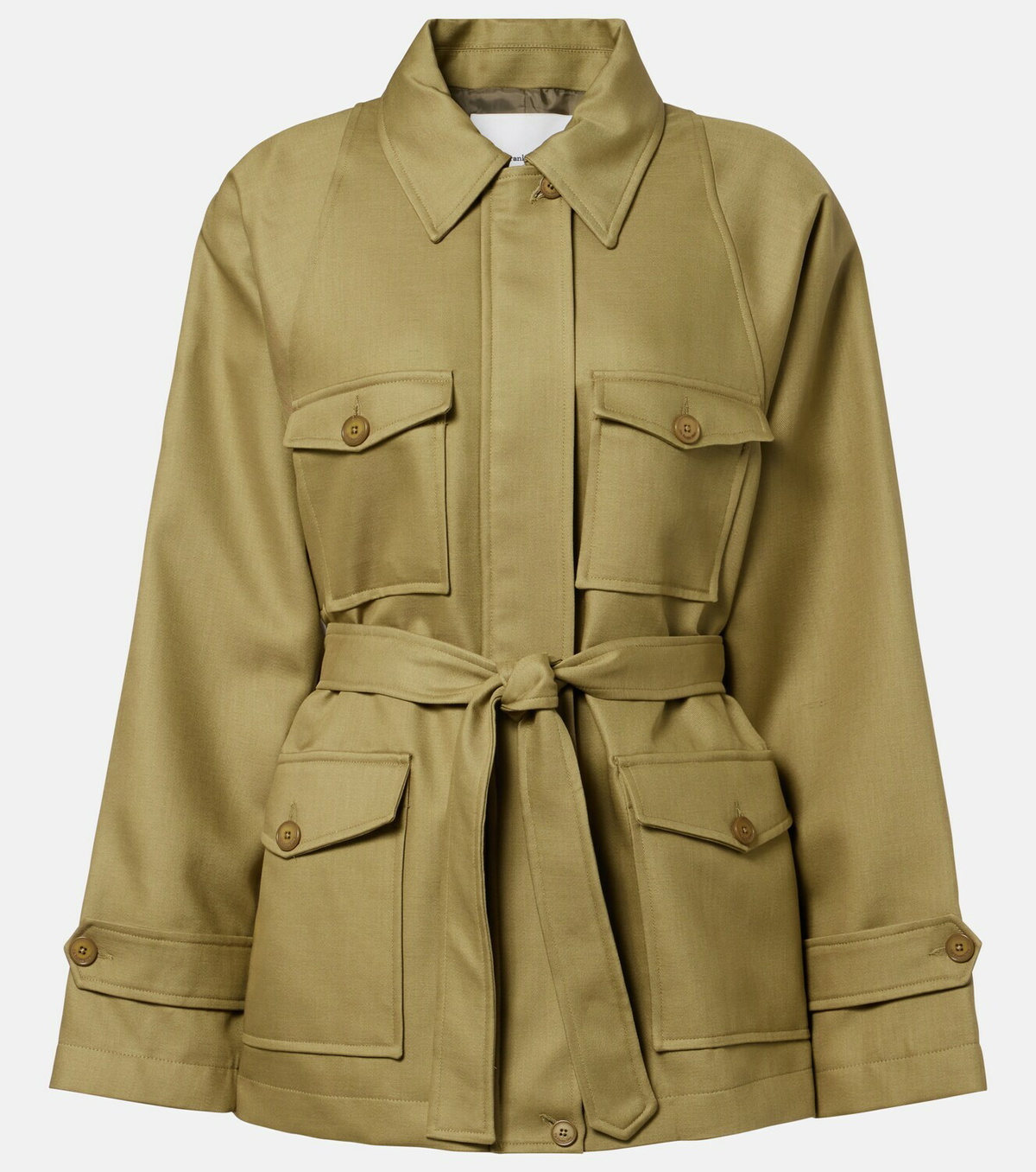 The Frankie Shop Kelia belted padded jacket