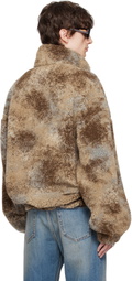 McQueen Brown Oversized Forrest Fleece Sweater