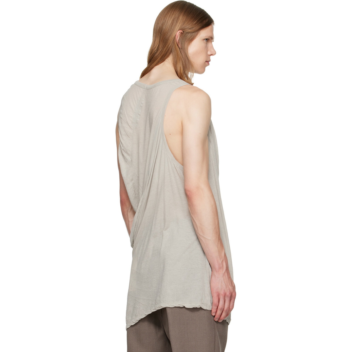 Rick Owens Off-White Tower Draped Pony Tank Top