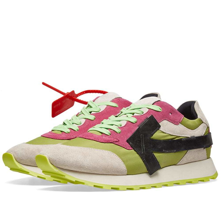 Photo: Off-White Arrow Running Sneaker Pink & Black