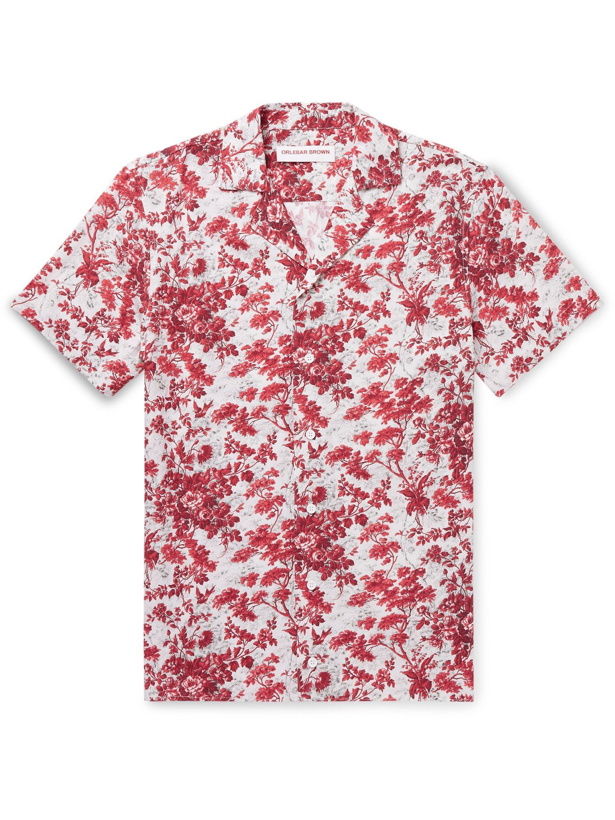 Photo: ORLEBAR BROWN - Travis Camp-Collar Floral-Print Woven Shirt - Pink