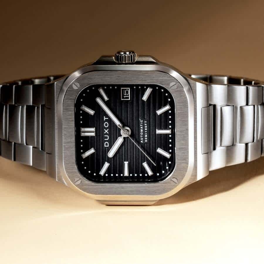 Duxot Quadrata Automatic Black Dial Mens Watch DX-2073-33
