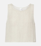 Leset Stella sequined linen-blend tank top