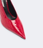 Christen Helix croc-effect patent leather pumps