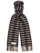 Mr P. - Fringed Checked Wool-Blend Scarf