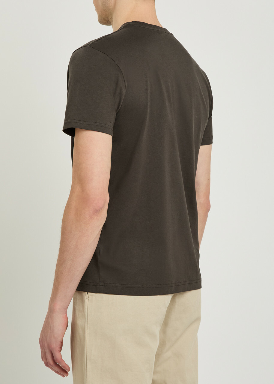 Sunspel Cotton T-shirt Dark Brown