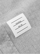 Thom Browne - Button-Down Collar Striped Cotton-Chambray Shirt - Gray