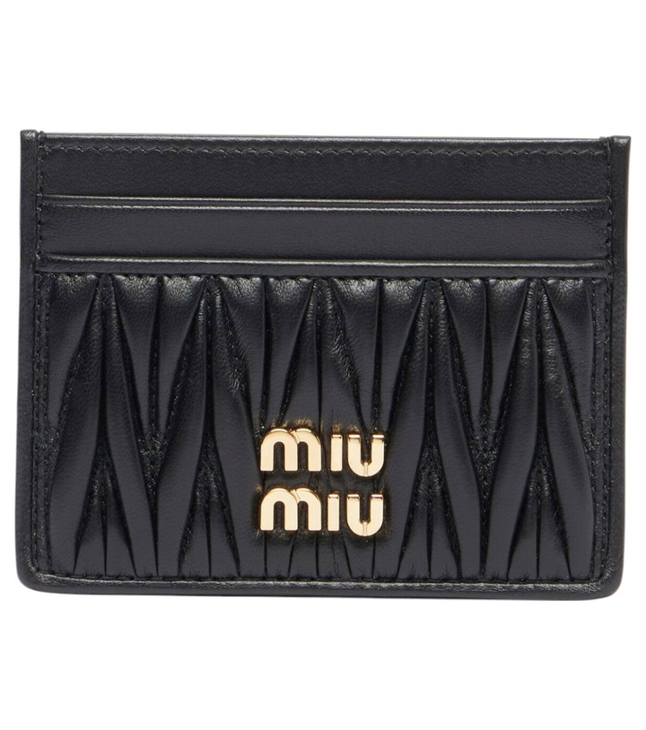 Photo: Miu Miu Logo matelassé leather card holder