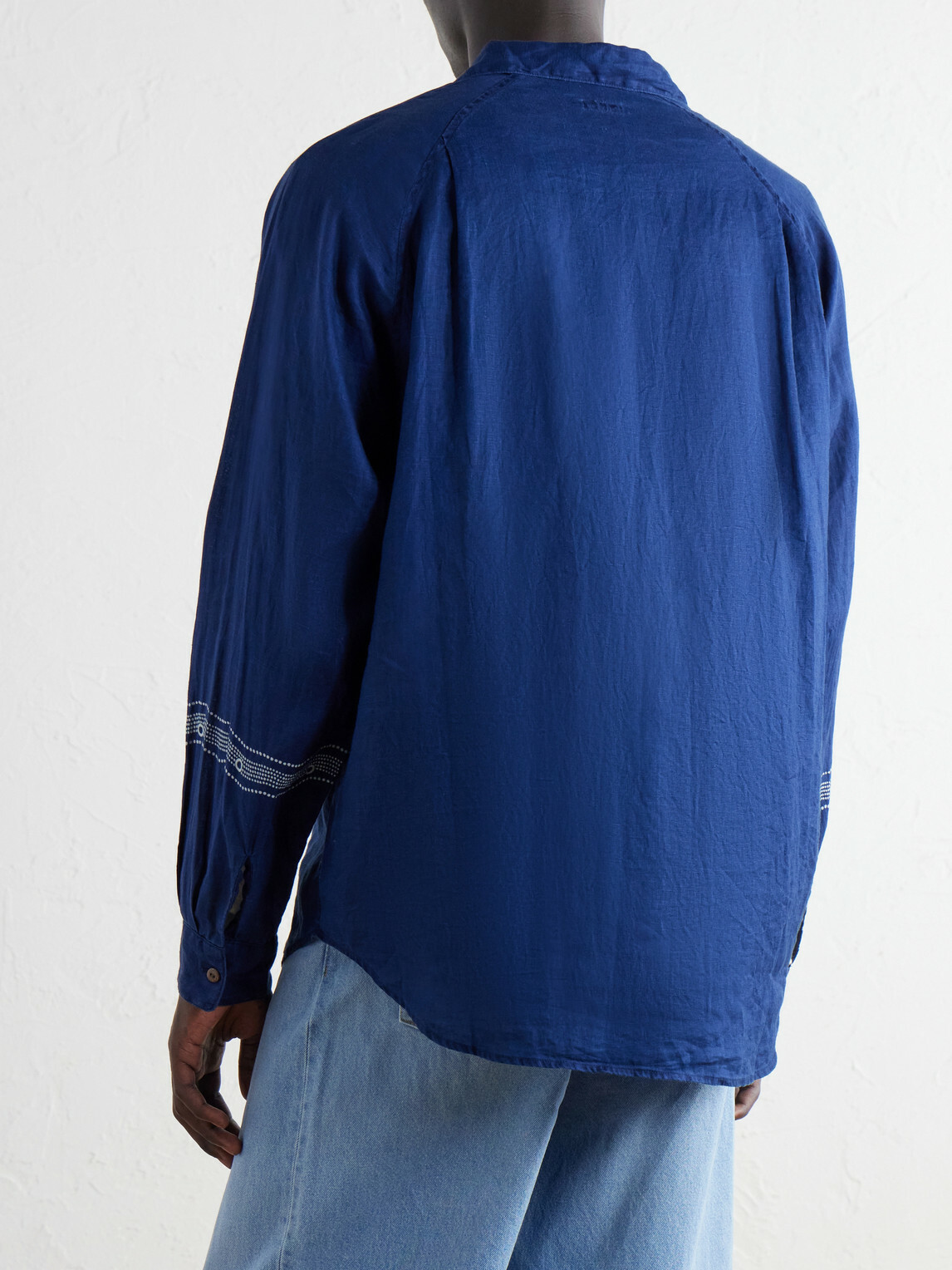 KAPITAL - Printed Linen Shirt - Blue