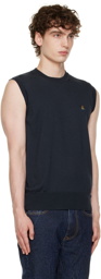 Vivienne Westwood Navy Cotton Vest