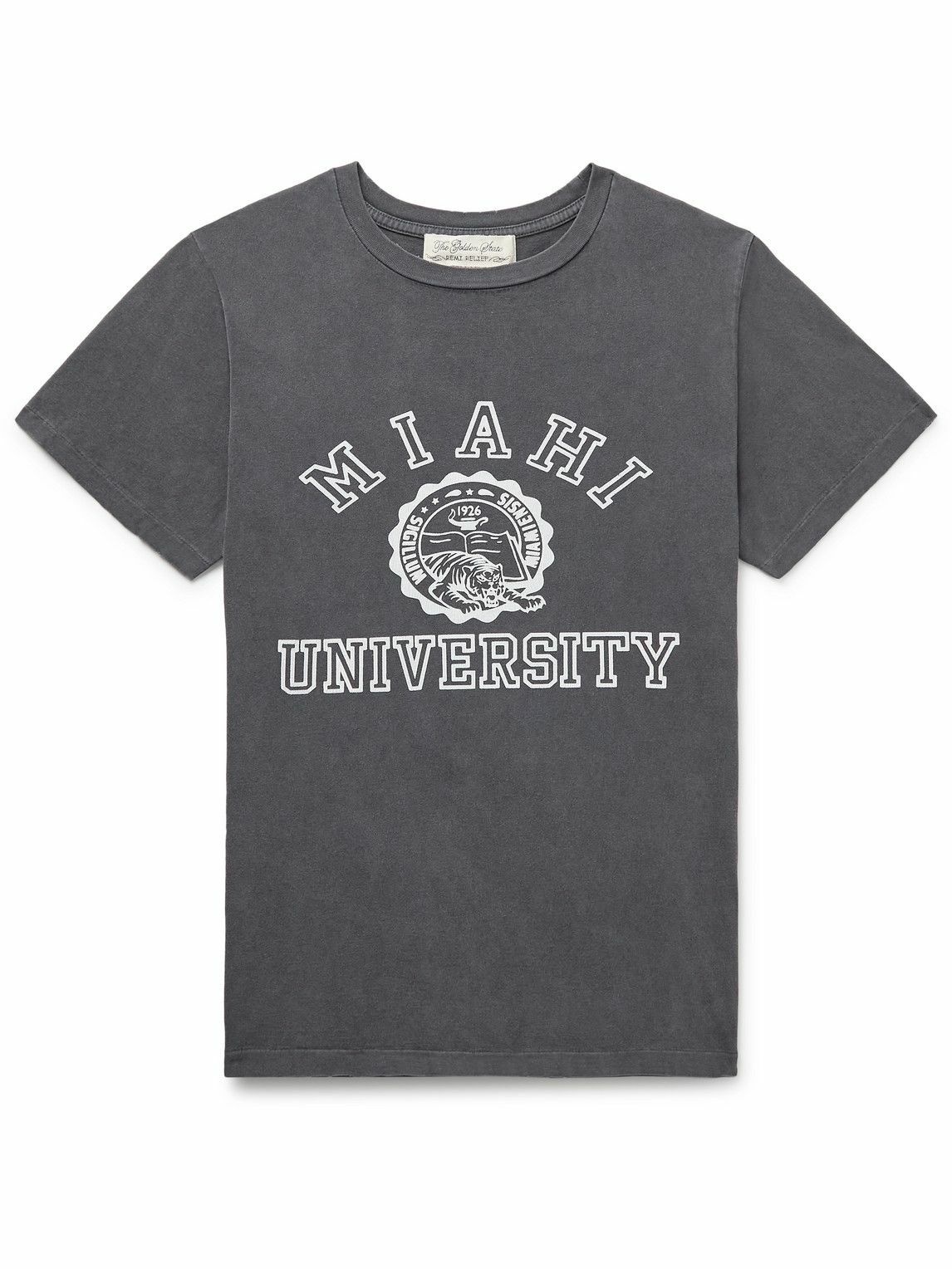 Remi Relief - Printed Cotton-Jersey T-Shirt - Gray Remi Relief
