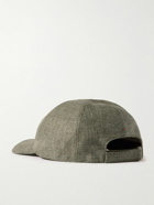 Loro Piana - Logo-Embroidered Linen Baseball Cap - Green