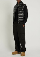 Moncler Grenoble Wool and Shell Jacket Black