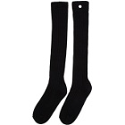 Rick Owens Black Ribbed Socks