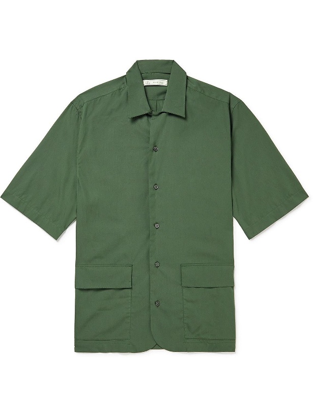 Photo: UMIT BENAN B - Cotton and Silk-Blend Shirt - Green