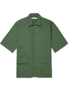 UMIT BENAN B - Cotton and Silk-Blend Shirt - Green