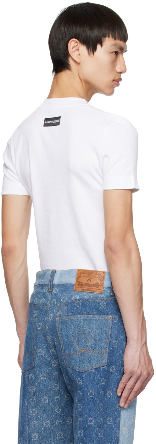 Marine Serre White Button Up Henley