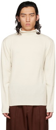 Jil Sander Off-White Roll Neck Sweater