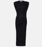 Marant Etoile Donna draped jersey midi dress