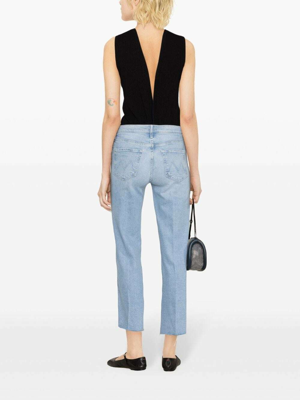 MOTHER - Denim Straight Leg Cropped Jeans
