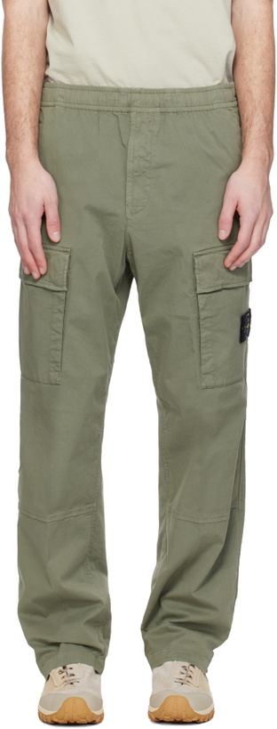 Photo: Stone Island Khaki 3100020 Stretch Organic Cotton Twill Cargo Pants