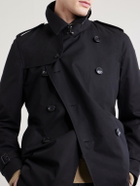 Burberry - Kensington Cotton-Gabardine Trench Coat - Black