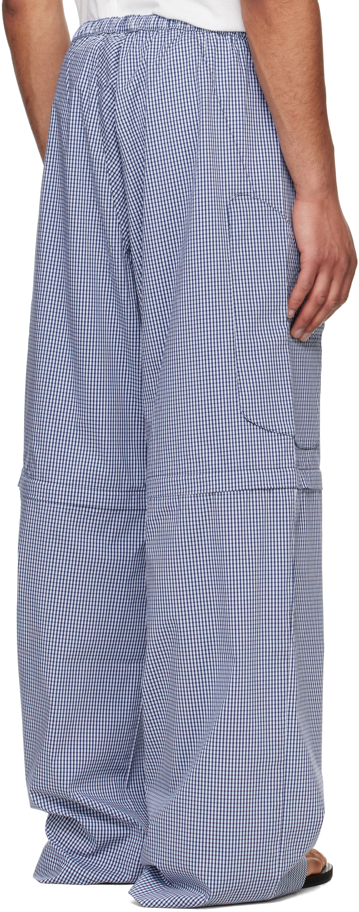 Raimundo Langlois Navy & White Convertible Board Cargo Pants