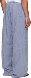 Raimundo Langlois Navy & White Convertible Board Cargo Pants
