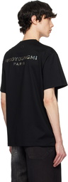WOOYOUNGMI Black Mother of Pearl Back Logo T-shirt