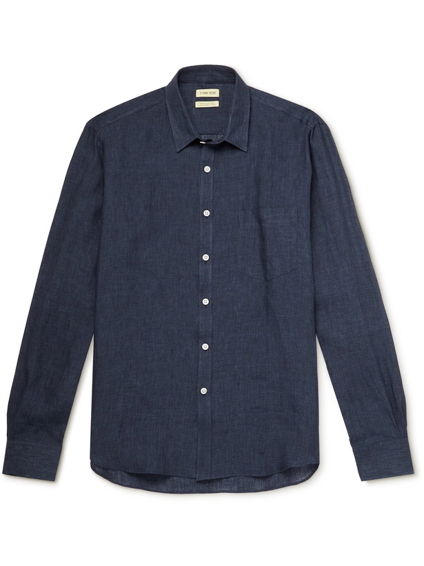 Photo: DE BONNE FACTURE - Linen Shirt - Blue