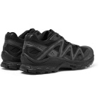 Salomon - XT-Quest ADV Mesh and Perforated Leather Running Sneakers - Black