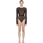la fille dO Black Long Sleeve One Dance Bodysuit