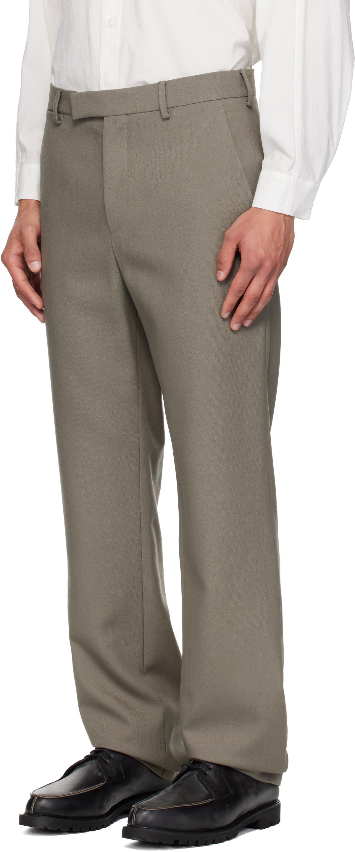 Rier Gray Fitted Trousers