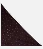 Oséree Embellished cotton and silk scarf