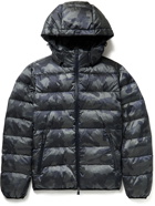 Herno Laminar - Alveo Quilted Camouflage-Print Shell Down Hooded Jacket - Blue