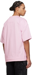 Juun.J Pink Side Zip T-Shirt