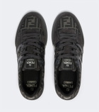 Fendi Fendi Match FF Zucca suede-trimmed sneakers