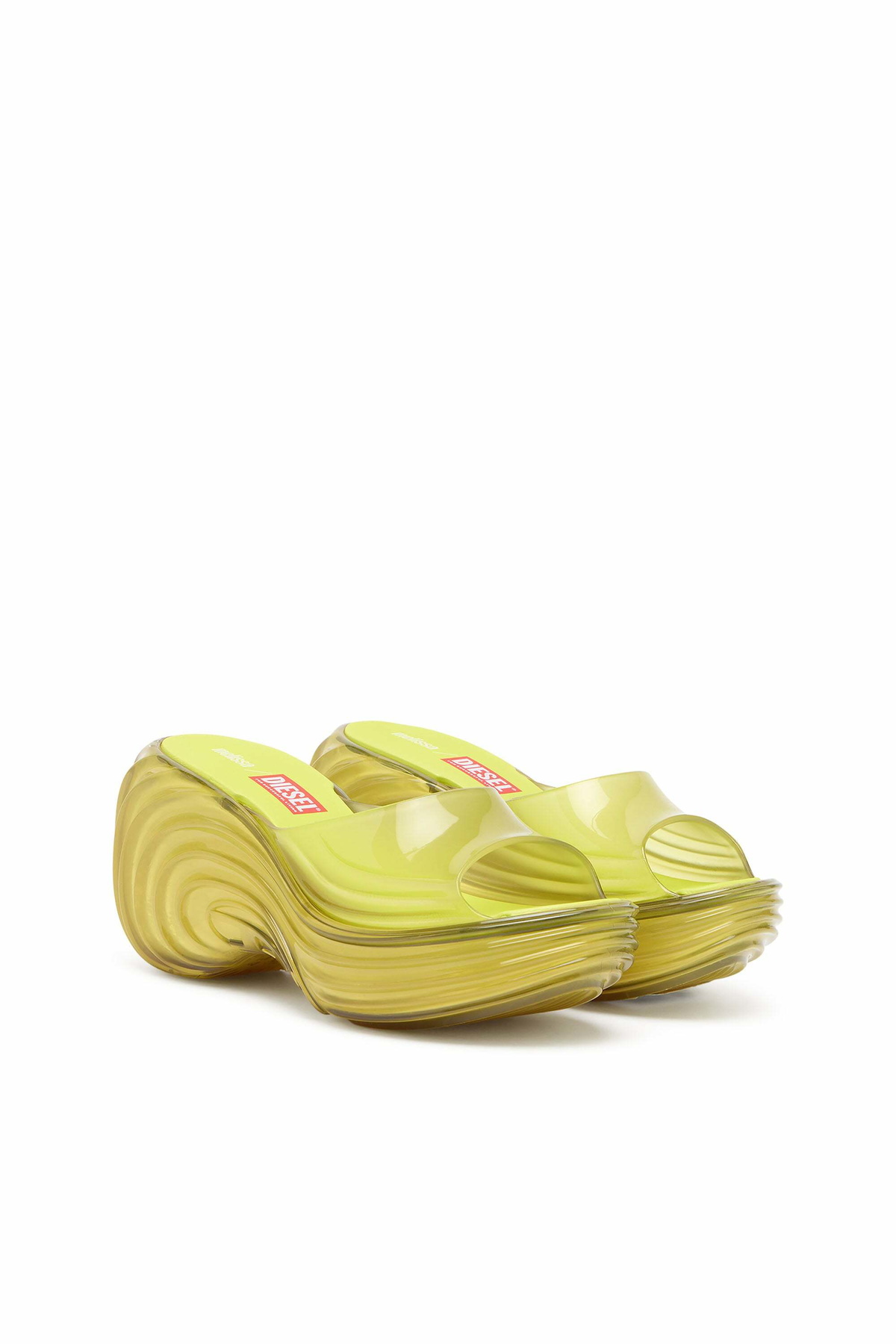 Diesel Platform mule in Melflex - Sandals Womens in Yellow