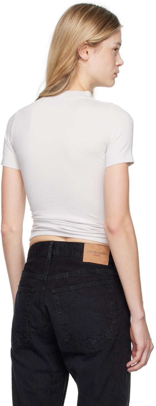 Balenciaga Off-White 'Beverly Hills' Fitted T-Shirt Balenciaga