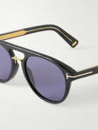 TOM FORD - Icon Aviator-Style Acetate Sunglasses - Blue
