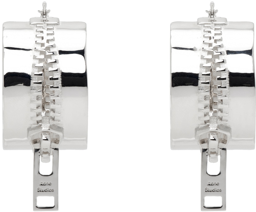 Acne Studios Silver Hoop Earrings
