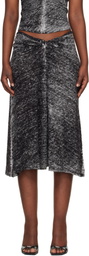 Diesel Gray M-Livette Midi Skirt