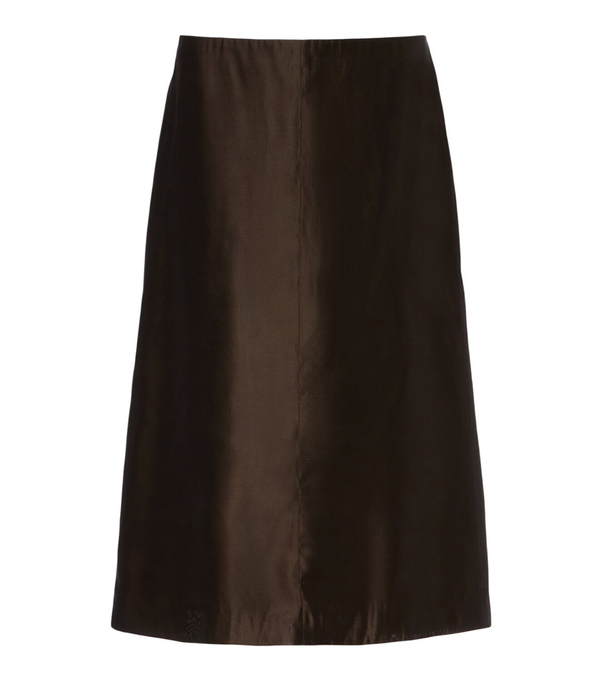 KHAITE Monina Shiny Viscose Midi Skirt Khaite