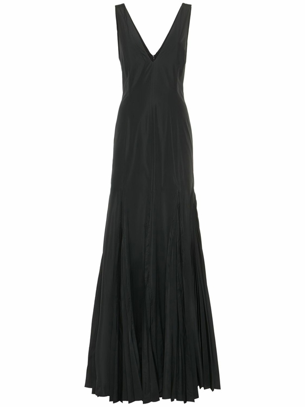 Photo: ROCHAS Sleeveless Pleated Taffeta Long Dress