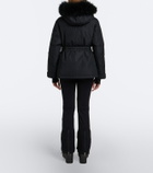 Yves Salomon Belted shearling-trimmed ski jacket