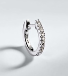 Mateo 14kt white gold single earring with diamonds