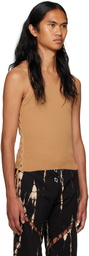 Dion Lee Tan Bichrome Tank Top