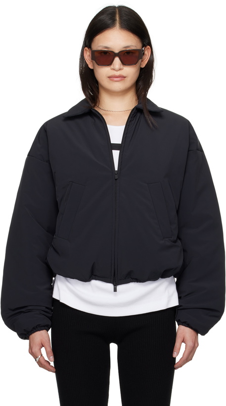 Photo: Fear of God ESSENTIALS Black Padded Bomber Jacket